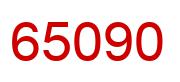 Number 65090 red image