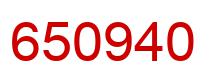Number 650940 red image