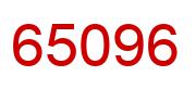Number 65096 red image