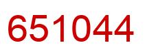 Number 651044 red image