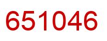 Number 651046 red image