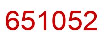 Number 651052 red image