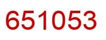 Number 651053 red image