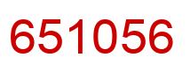 Number 651056 red image