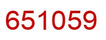 Número 651059 imagen rojo