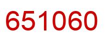 Número 651060 imagen rojo