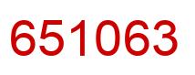 Number 651063 red image