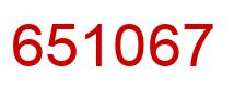 Number 651067 red image