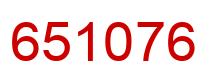 Número 651076 imagen rojo