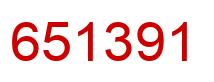 Number 651391 red image