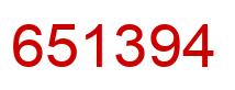 Number 651394 red image