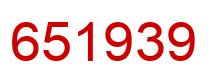 Number 651939 red image