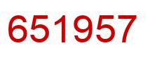 Number 651957 red image