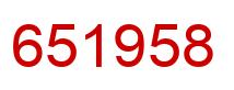 Number 651958 red image