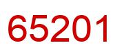 Number 65201 red image
