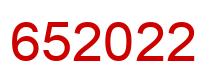 Number 652022 red image