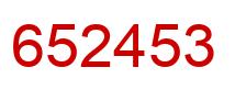 Número 652453 imagen rojo