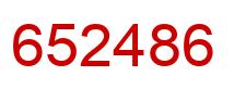 Number 652486 red image