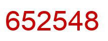 Número 652548 imagen rojo
