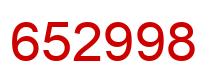 Number 652998 red image
