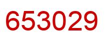Number 653029 red image