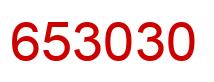 Number 653030 red image