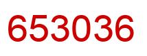 Number 653036 red image