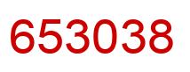 Number 653038 red image