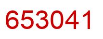 Number 653041 red image