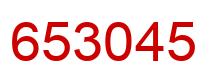 Number 653045 red image
