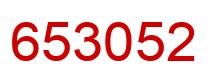 Number 653052 red image