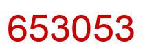 Number 653053 red image