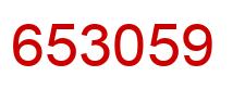 Number 653059 red image