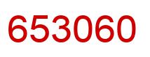 Number 653060 red image