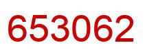 Number 653062 red image