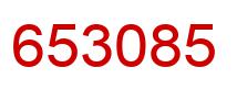 Number 653085 red image