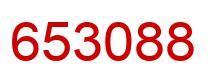 Number 653088 red image