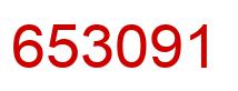Number 653091 red image