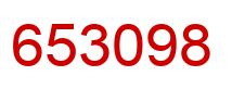 Number 653098 red image