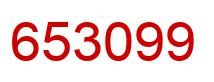 Number 653099 red image
