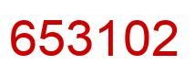 Number 653102 red image