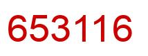 Number 653116 red image