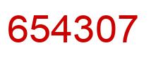 Number 654307 red image