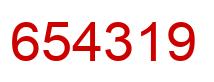 Number 654319 red image