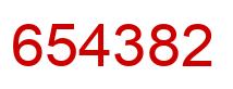 Number 654382 red image
