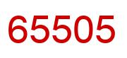 Number 65505 red image
