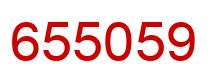 Number 655059 red image