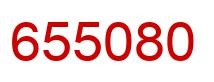 Number 655080 red image