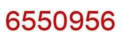 Number 6550956 red image