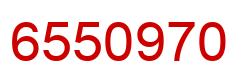Number 6550970 red image
